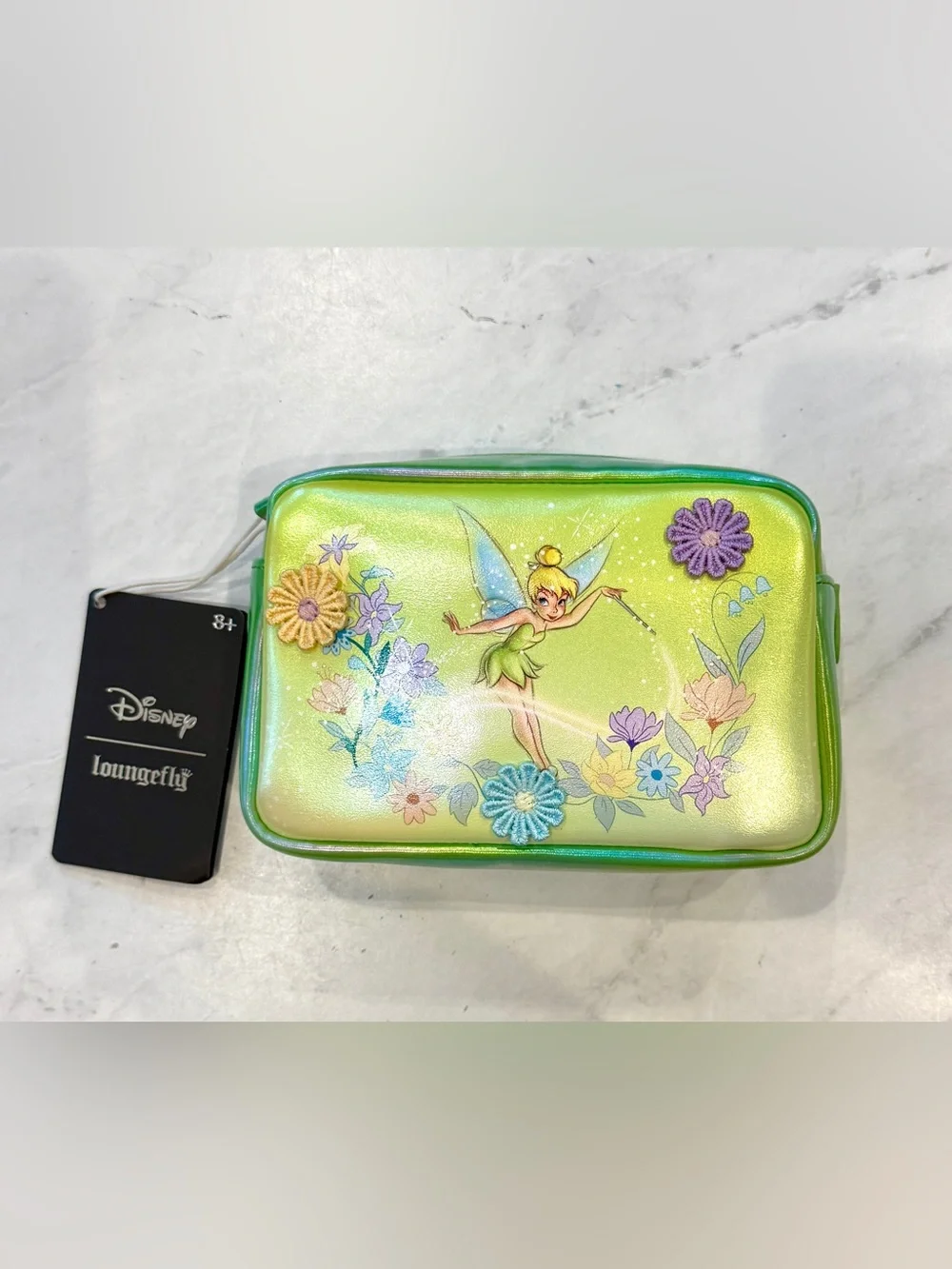 NWT Loungefly Disney Tinker Bell Iridescent Cosmetic Bag BoxLunch Exclusive